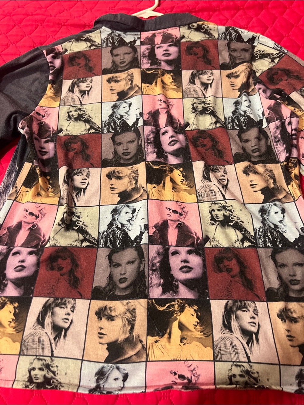 Taylor Swift Inspired Multicolor & Navy Button-Up Women’s Pajama Top - Picture 6 of 8